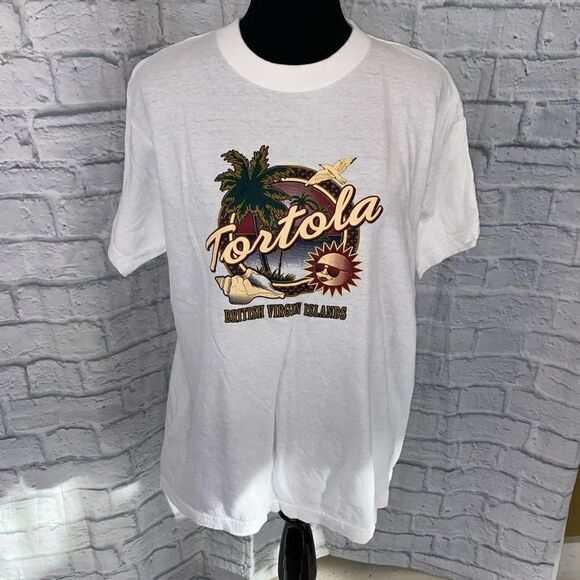 Tropic plus Crewneck short sleeve Tortola t-shirt sz XL - Picture 1 of 8